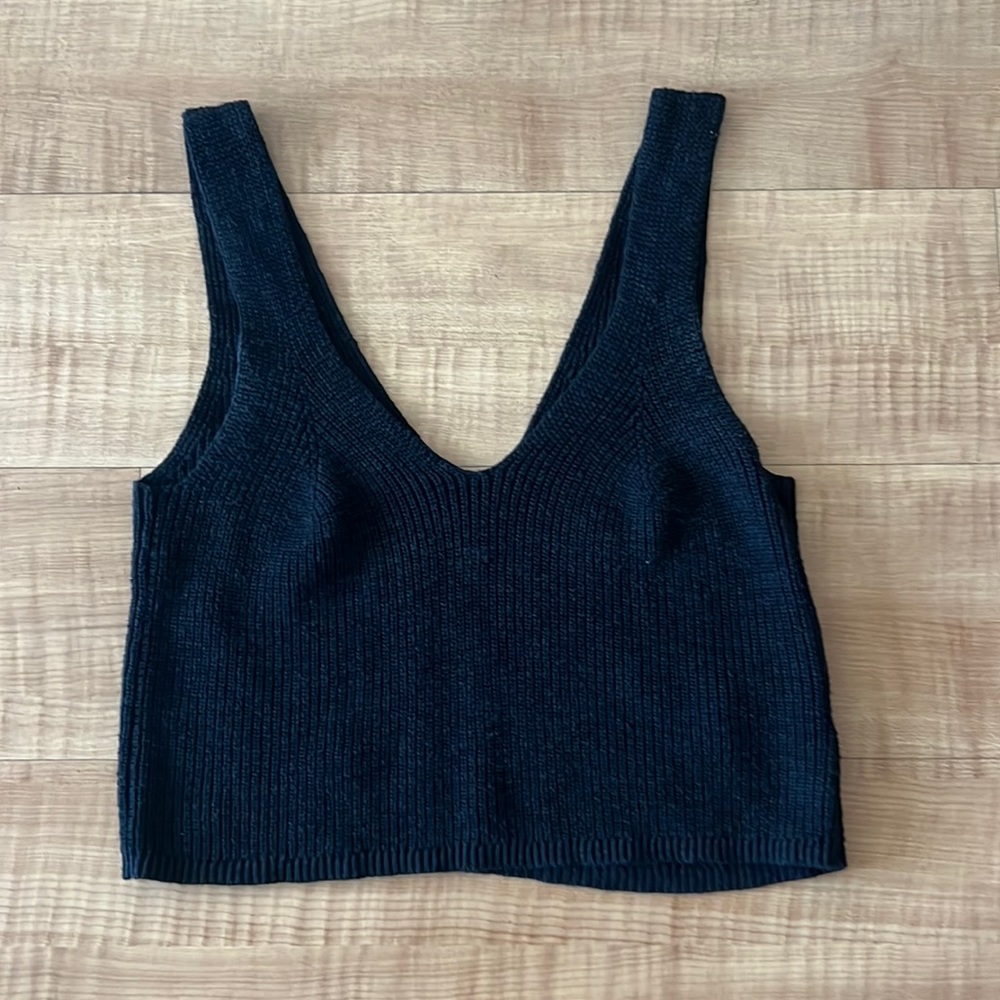 Madewell knit tank (black; size M)